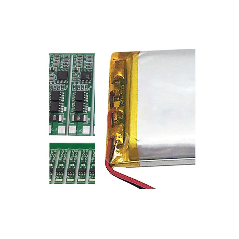 充電式 Li-Poバッテリー 803040 3.7Vボルト 1000mAh リポ ポリマーリチウム電池、保護PCB充電モジュール付き 1個の価格 即納可能の画像5