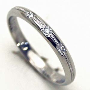  プラチナダイヤモンド リング　 中心ミルウチ　刻印文字無料 プラチナ リング 結婚指輪 マリッジリング _画像2