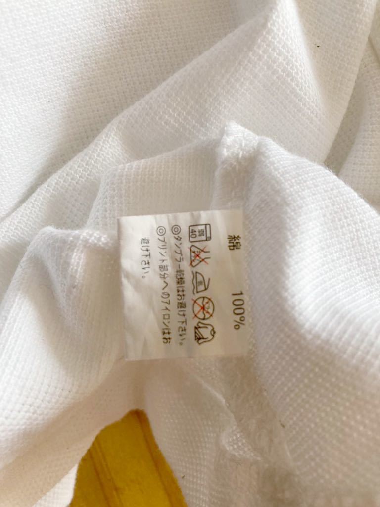 状態良好 ZENITH ゼニス メンズ 半袖 ポロシャツ XLサイズ 白系 トップス 古着 大きめ 綿 100％ Yの画像9