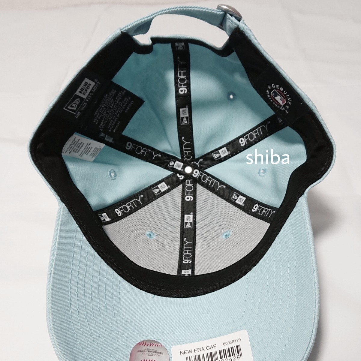 NEW ERA ニューエラ 正規品 9FORTY キャップ 帽子 スカイ ブルー 水色 青 白 NY ヤンキース ユニセックス_画像3