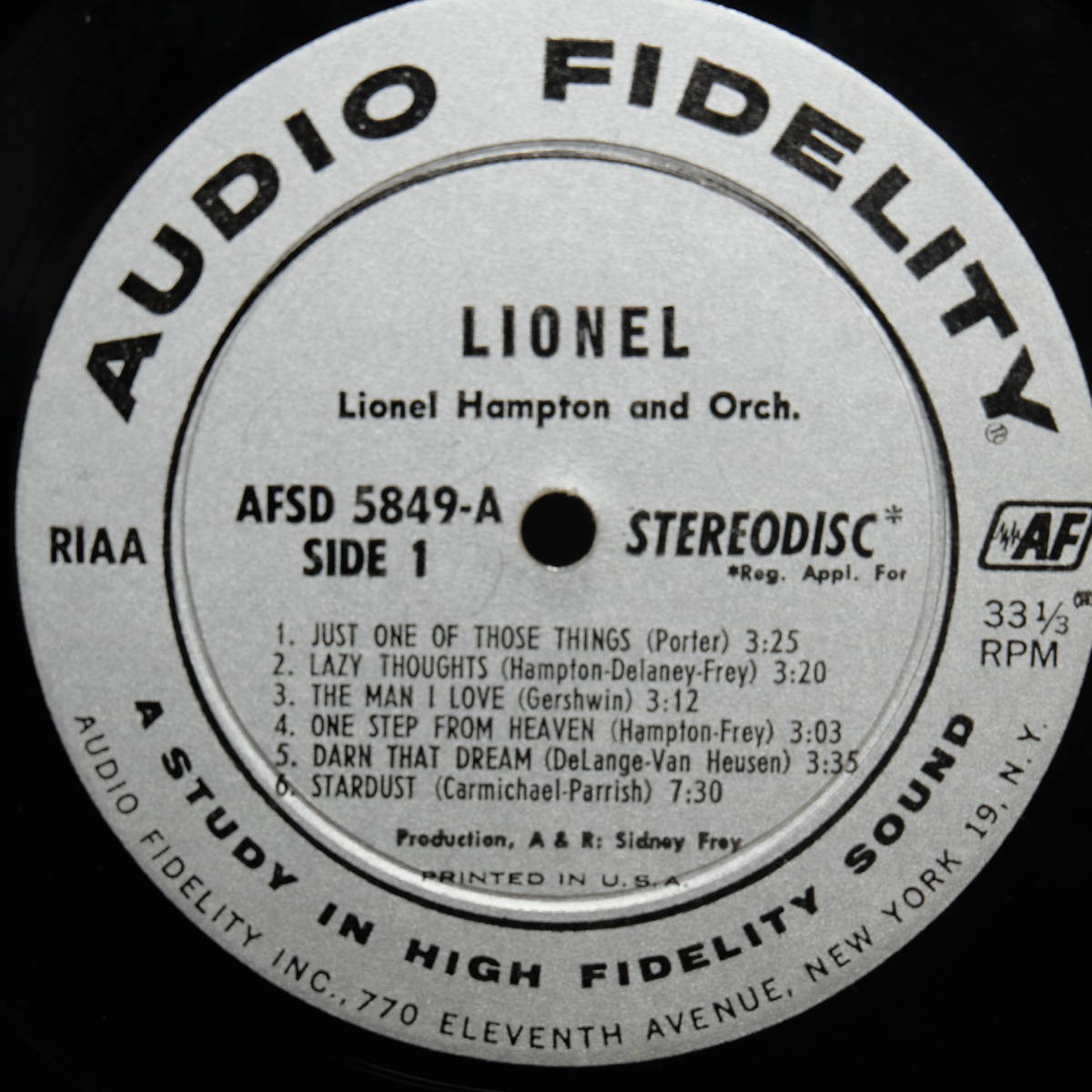 Audio Fidelity【 AFSD 5849 : Lionel 】DG / Lionel Hampton_画像4