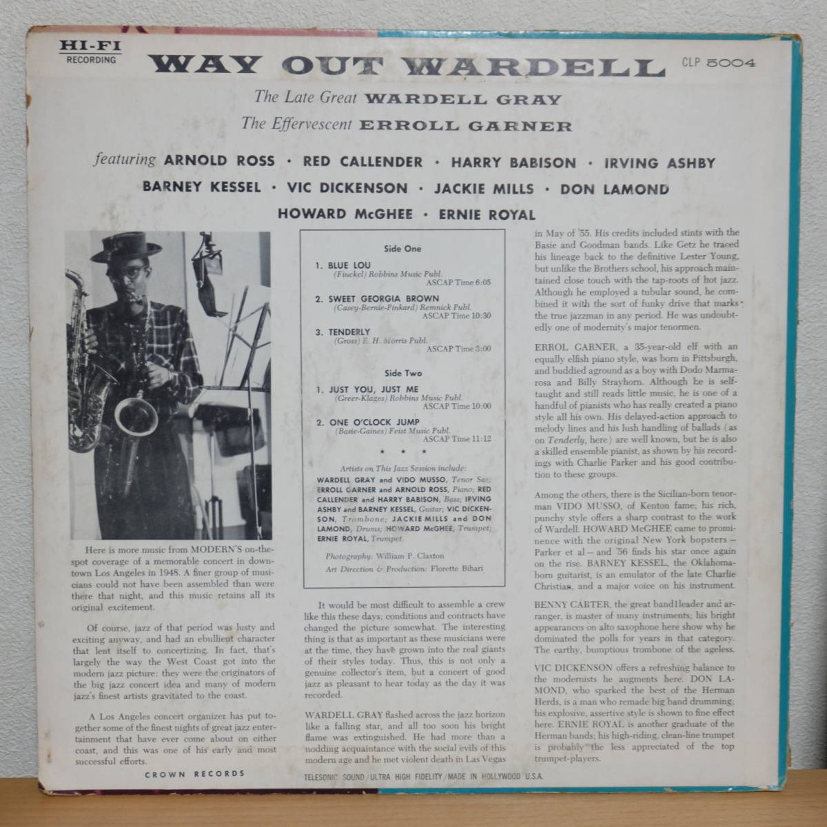 Crown【 CLP 5004 : Way Out Wardell 】DG / Wardell Gray_画像2