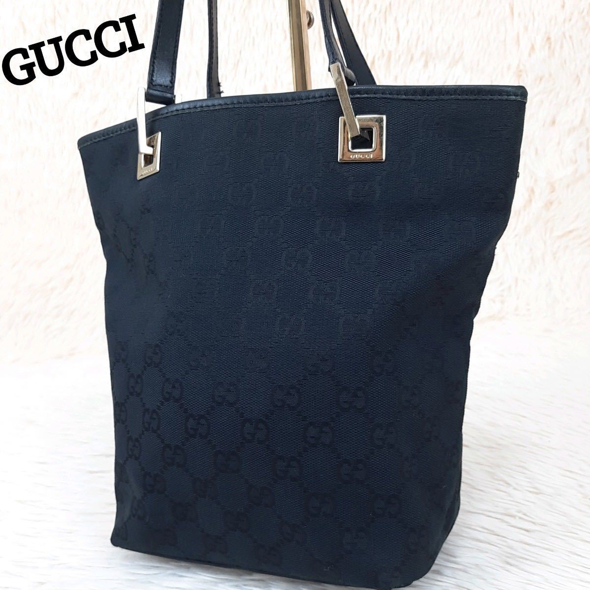 1円〜【極美品】GUCCI グッチ トートバッグ ハンドバッグ GGキャンバス