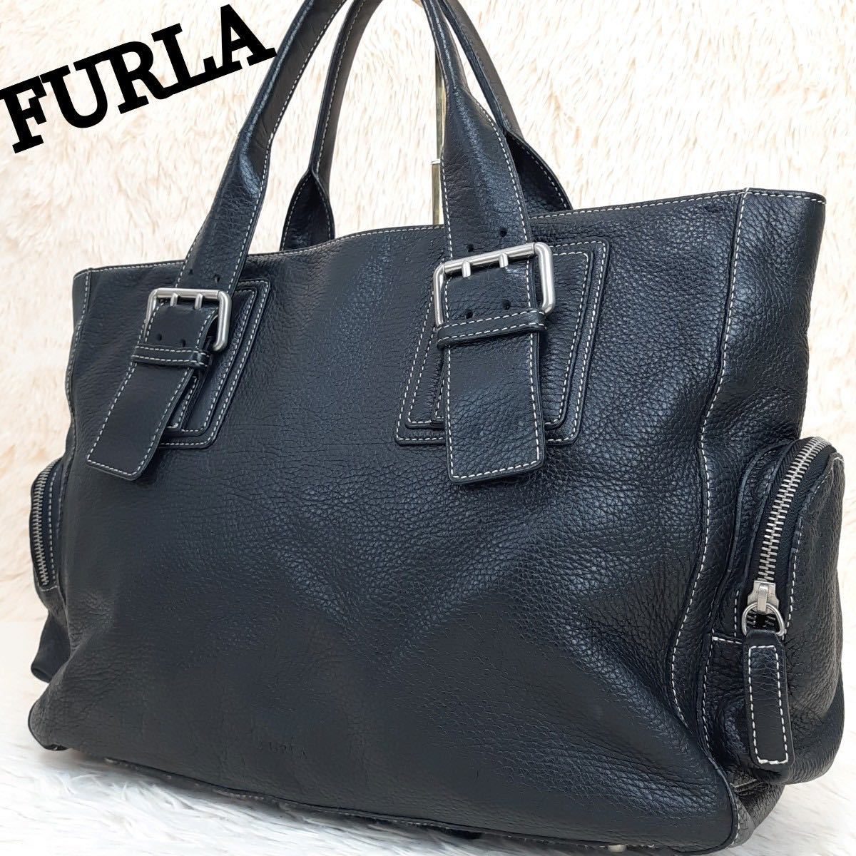 1円〜【極美品】FURLA フルラ トートバッグ ハンドバッグ レザー