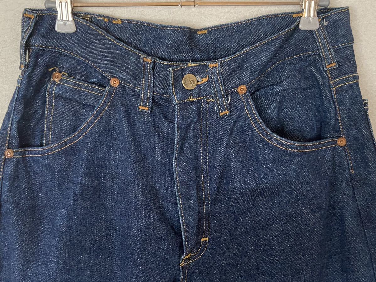 レア 濃紺 青片耳 1970s Lee 200サイド黒 30 アメリカ製 耳付き レア 濃紺 青片耳 1970s Lee 200サイド黒 30 アメリカ製 耳付き