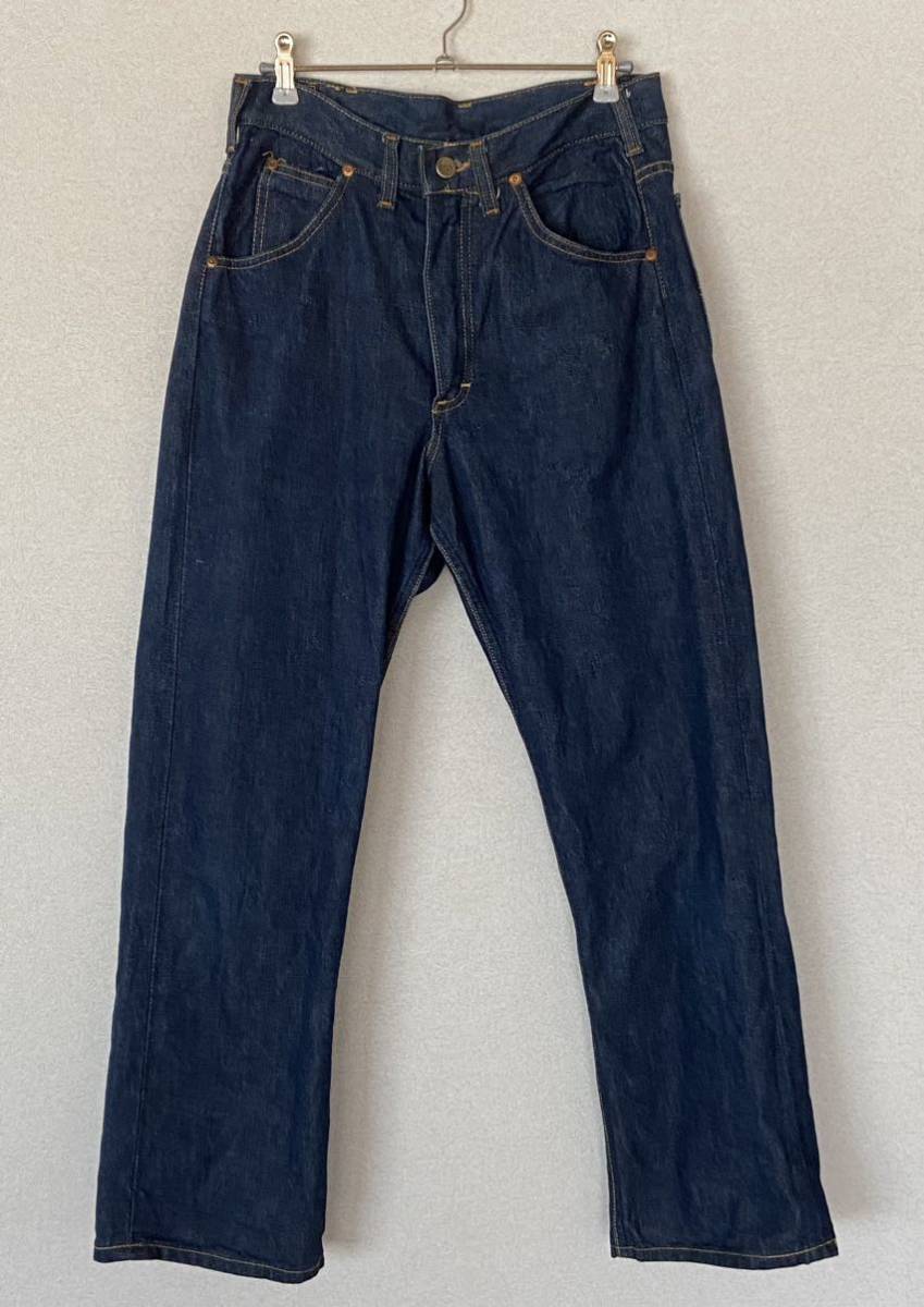 レア 濃紺 青片耳 1970s Lee 200サイド黒 30 アメリカ製 耳付き レア 濃紺 青片耳 1970s Lee 200サイド黒 30 アメリカ製 耳付き