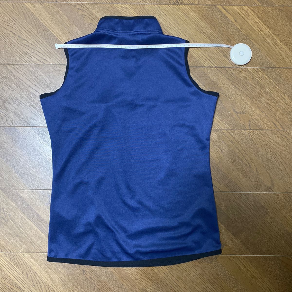【new balance】ニューバランス　レディースハーフジップシャツ　紺　ネイビー　M  ゴルフ　 ノースリーブシャツ