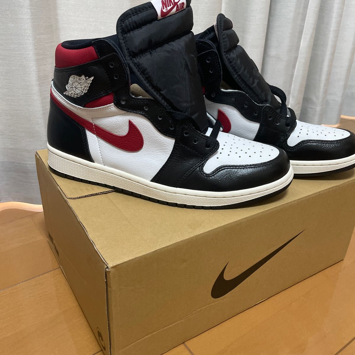 Air jordan 1 black white sail gym red cheap