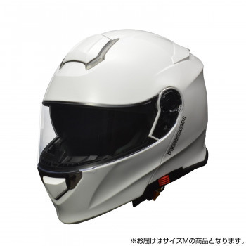 REIZEN フルフェイス インナーシールド付き モジュラーヘルメット Mサイズ(57-58cm未満)ホワイト