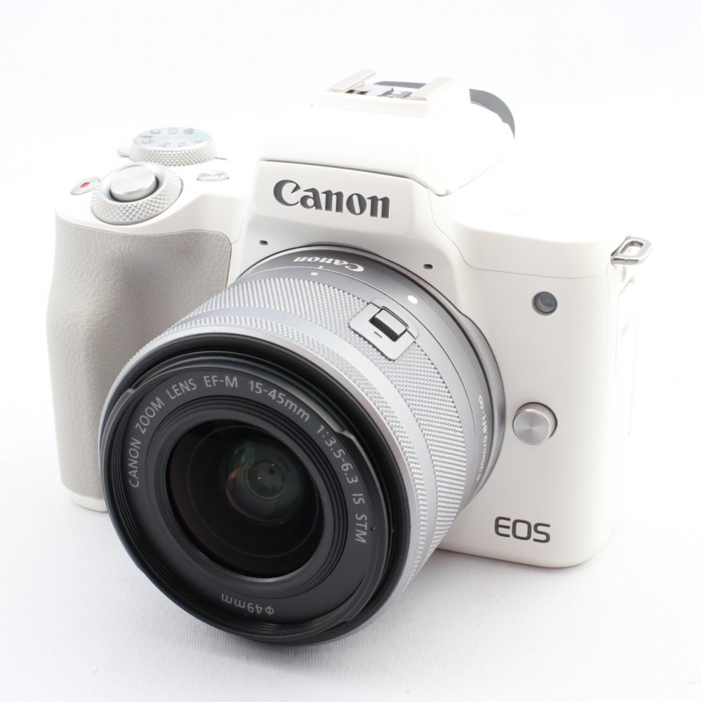 新しい到着 Kiss EOS ミラーレス一眼カメラ Canon M2 KISSM2WH-1545