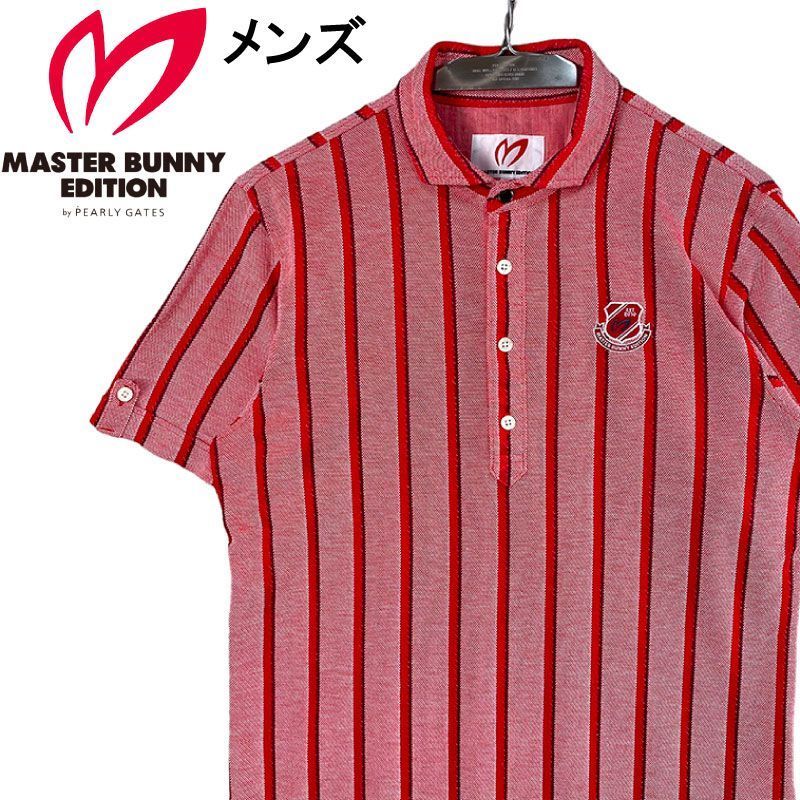 【サイズ交換OK】 BUNNY MASTER EDITION 2308-NP-6111-G07 ゴルフウェア 4 ストライプ柄 レッド 半袖ポロシャツ メンズ マスターバニーエディション その他 【サイズ交換OK】 BUNNY MASTER EDITION 2308-NP-6111-G07 ゴルフウェア 4 ストライプ柄 レッド 半袖ポロシャツ メンズ マスターバニーエディション その他