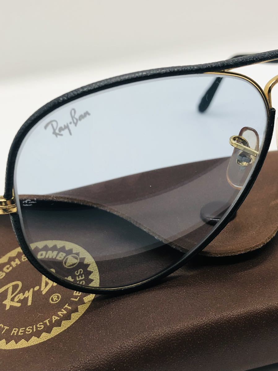 RayBan B&Lboshu ром USA vintage leathers Blue Changeable ( голубой модификация возможность ) outdoorsman размер 58.14 (Rare Model ) американский производства 