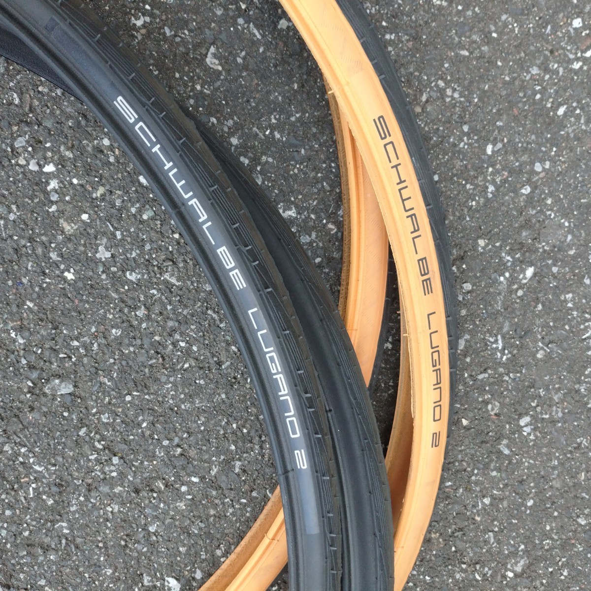 結婚祝い SCHWALBE LUGANO 2 黒 スキン 4本セット 未使用&極美品 700C