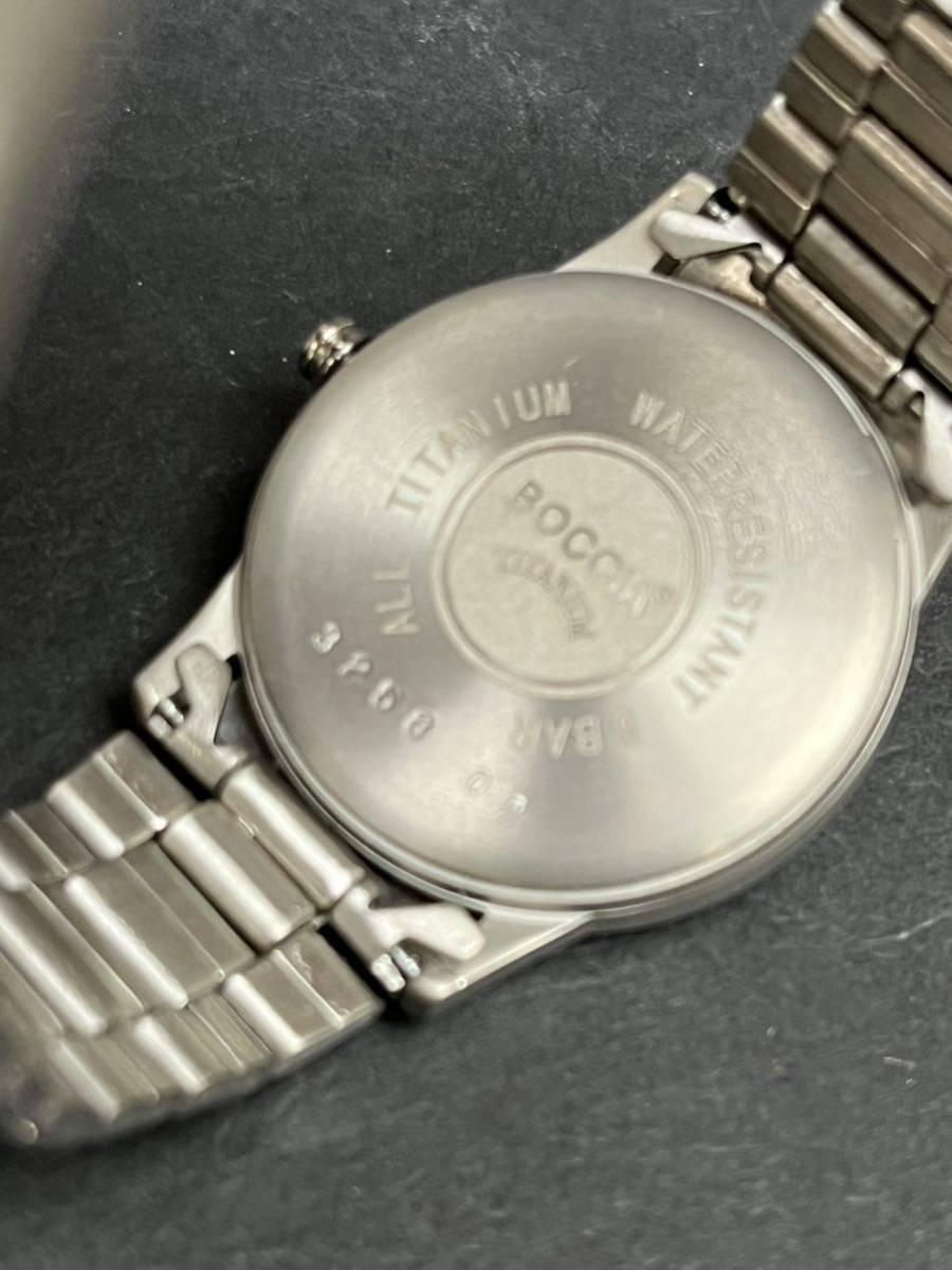 BocciaTitanium ボッチアチタニウム クォーツ腕時計 メタル 3258-02 ホワイト×シルバー シンプルの画像7