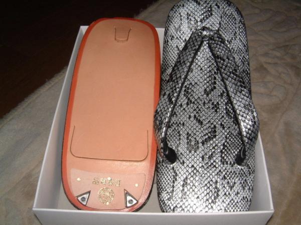  sandals setta * silver snake *LL size 