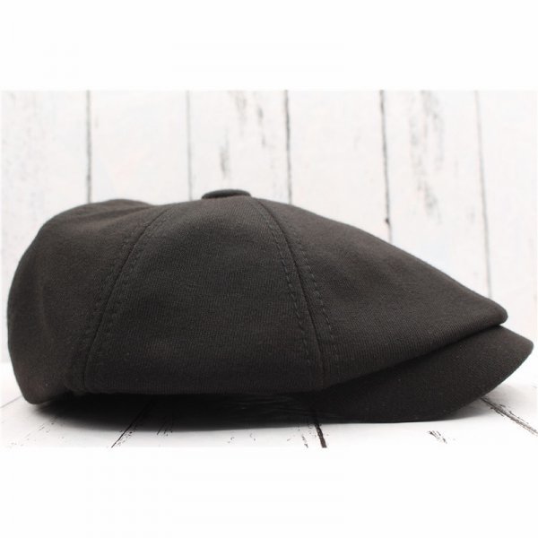 キャスケット帽子 シンプル カジュアル 平織 ニット キャップ ハンチング帽子 56cm~58cm メンズ レディース BK KC5-1_画像4