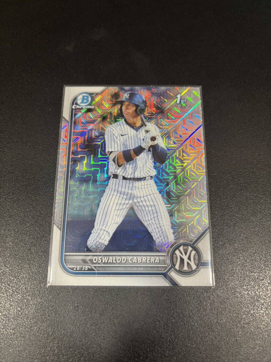 2022 Bowman Baseball Chrome Mojo Refractor Orwaldo Cabrera Topps 1st_画像1