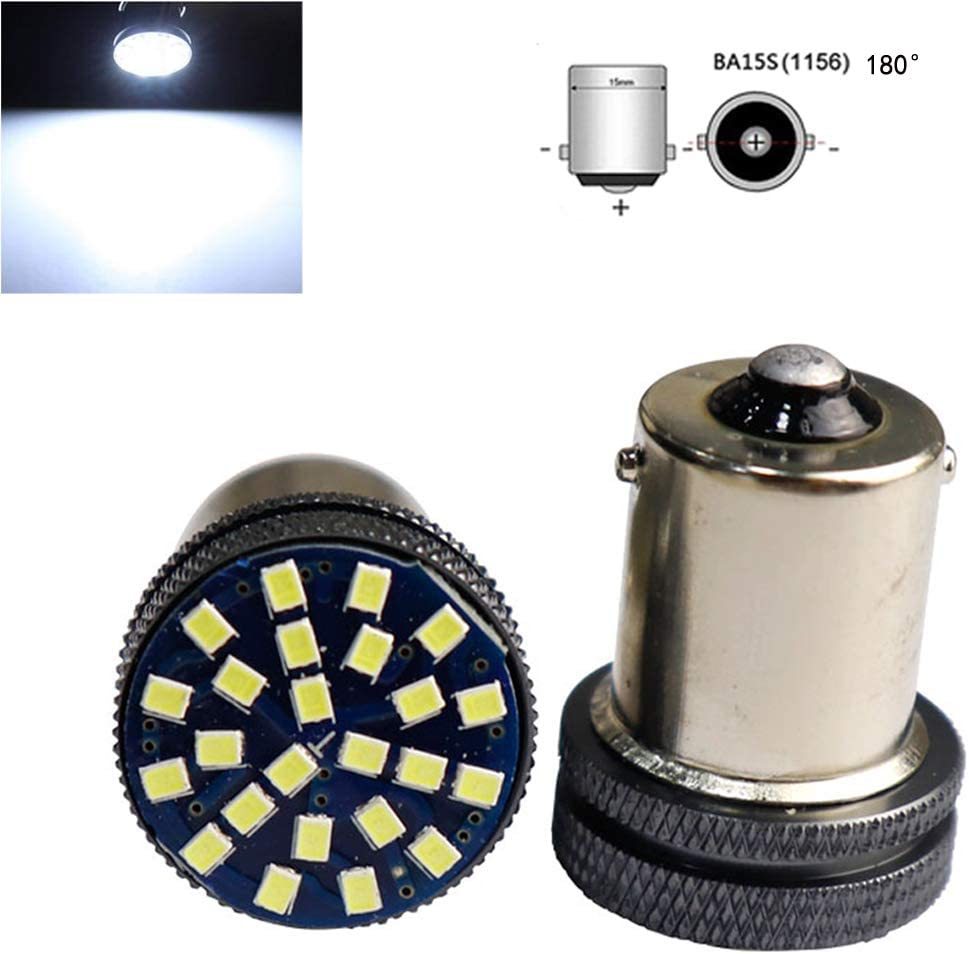 『送料無料』S25シングル球 LED P21W BA15S 1156 G18 超高輝度 24連SMD ランプ ウィンカー バック ホワイト 白 YO ライト バルブの画像1