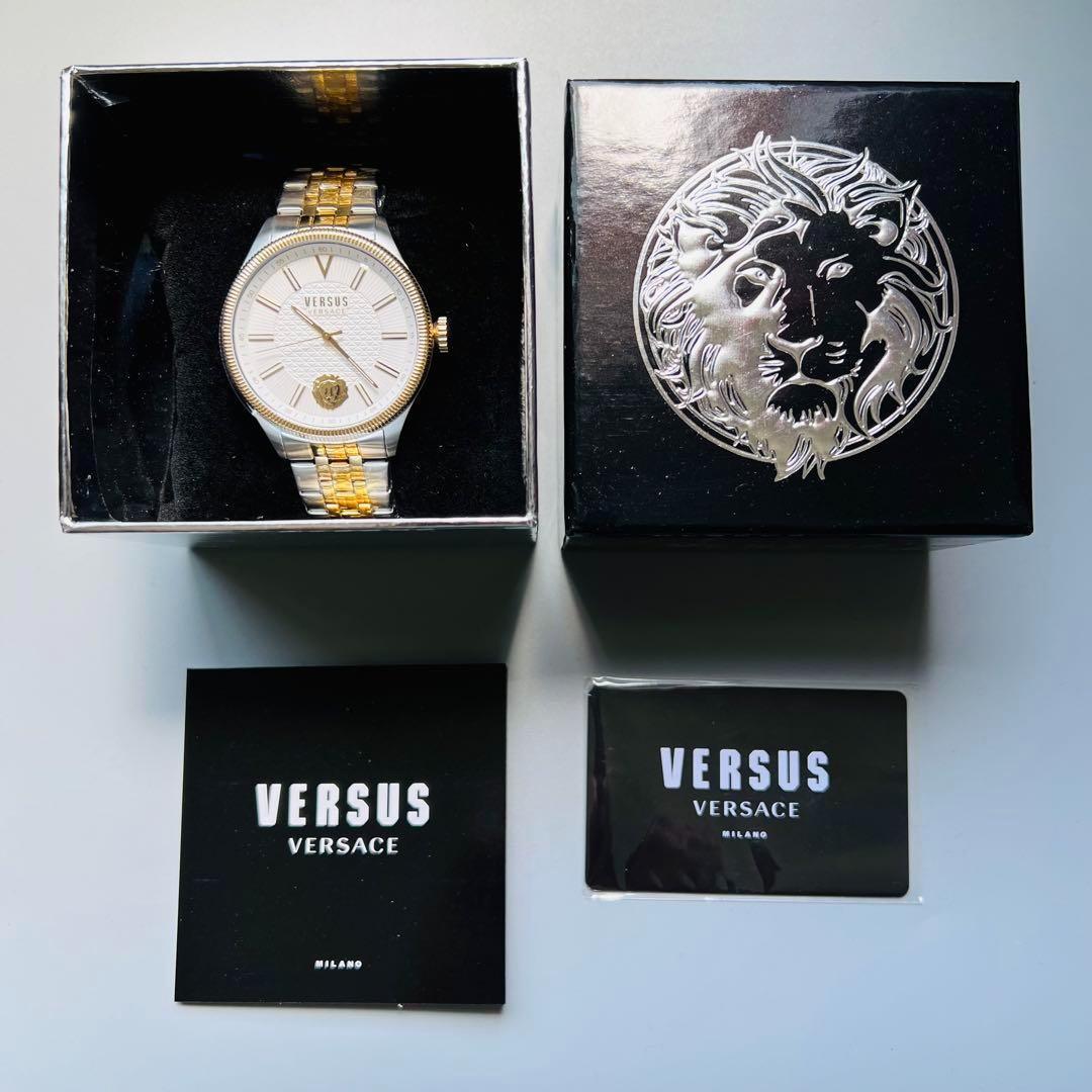 腕時計 ヴェルサス ヴェルサーチ ベルサーチ 新品 メンズ クォーツ WHITEホワイト ケース付属 ケース直径45mm 電池式 ビジネス 白 ゴールド_画像10