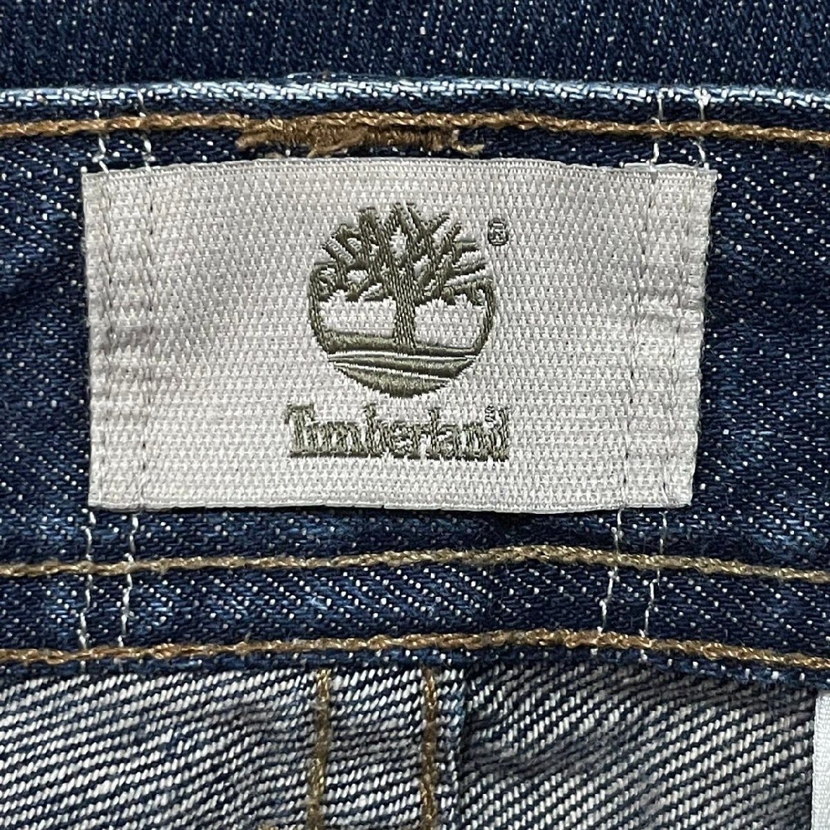 (^w^)b ティンバーランド デニム ジーンズ ジーパン パンツ ボトムス 濃厚 Timberland 牛 本 革 ラベル ジッパーフライ W35 7463EE_画像7