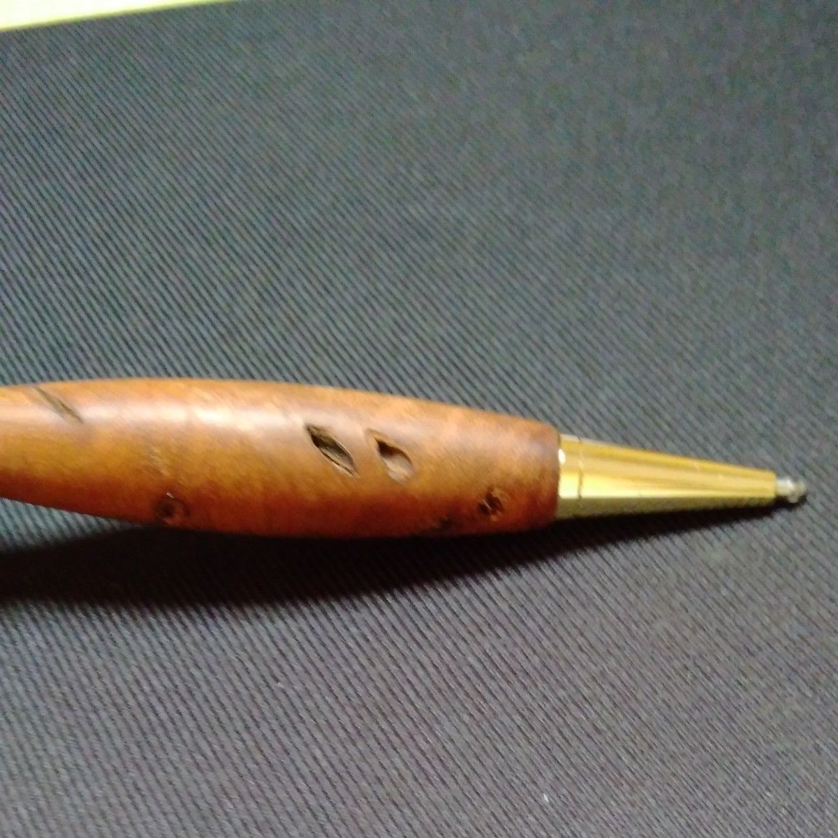 銘木欅　あずき杢　ハンドメイド木製ボールペン