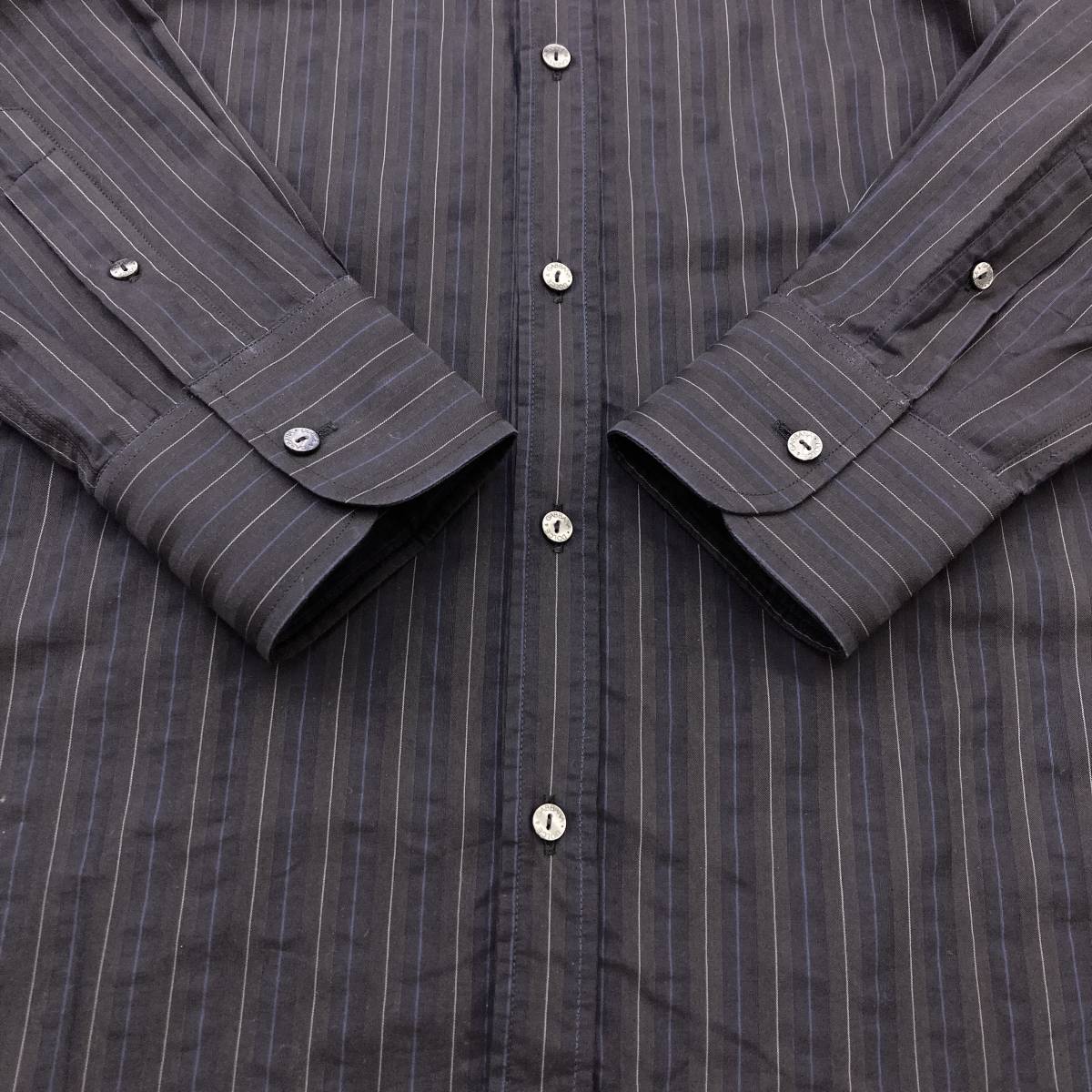 DOLCE&GABBANA GOLD stripe long sleeve shirt black Italy made men's 37 size Dolce & Gabbana Dolce&Gabbana D&G 3070055