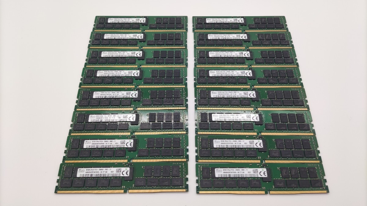高い素材 サーバー用DDR4メモリ PC4-2666V-RB2-11 2Rx4 32GB hynix SK