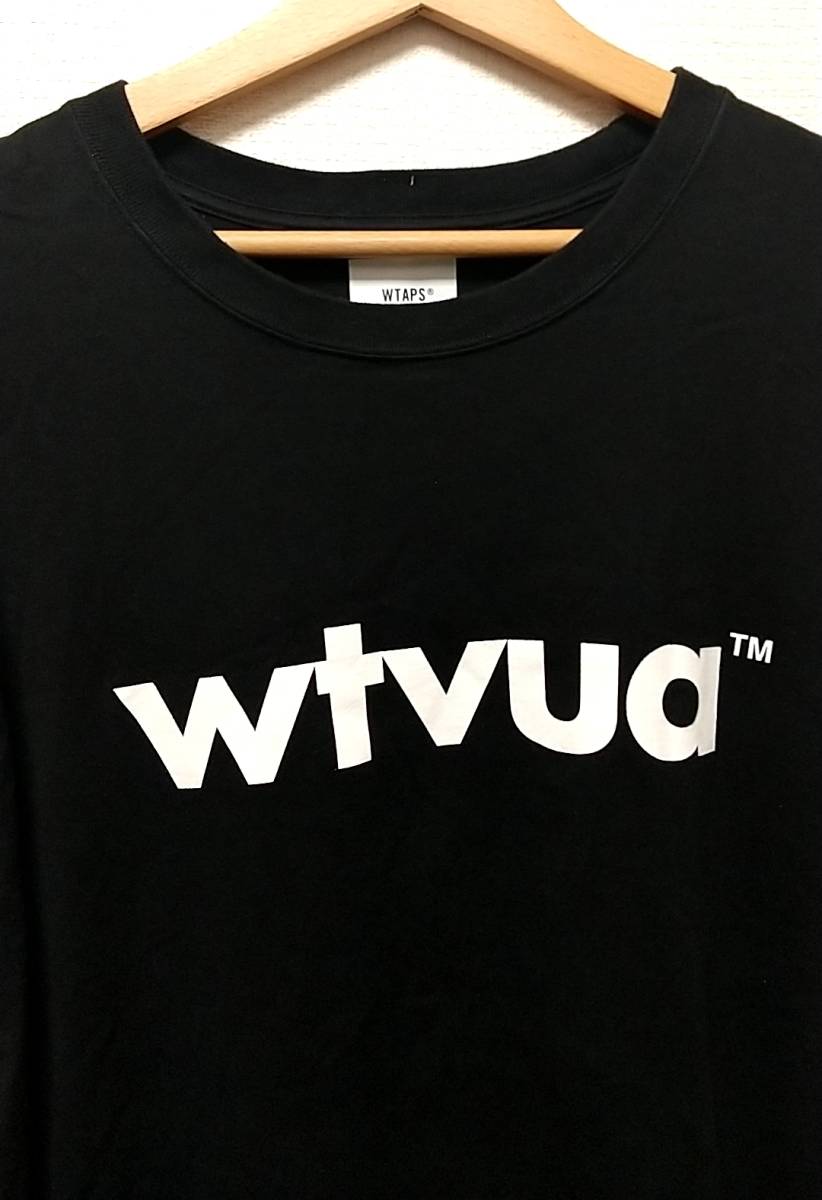 WTAPS WTVUA LS TEE 長袖 Tシャツ ロングスリーブ ロンT ロゴ 黒