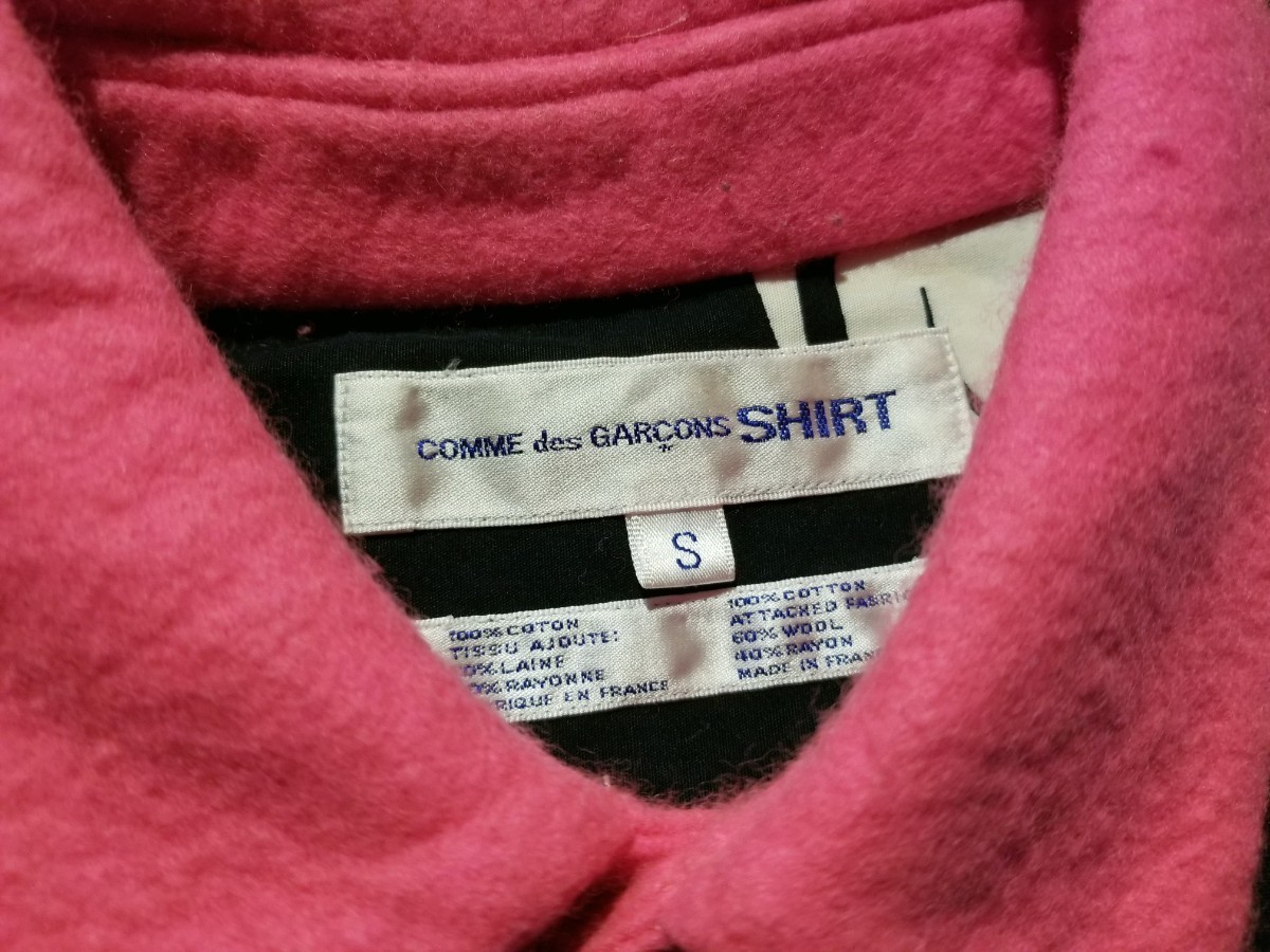 COMME des GARCONS SHIRT 2002AW 製品洗い加工ラペル切替シャツ 02AW コムデギャルソンシャツ うずまき_画像3