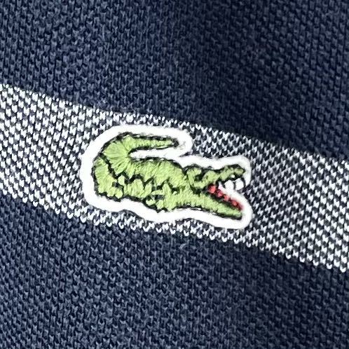 希少デザイン】LACOSTE ラコステ ワニ ロゴボタン 半袖 希少デザイン】LACOSTE ラコステ ワニ ロゴボタン 半袖