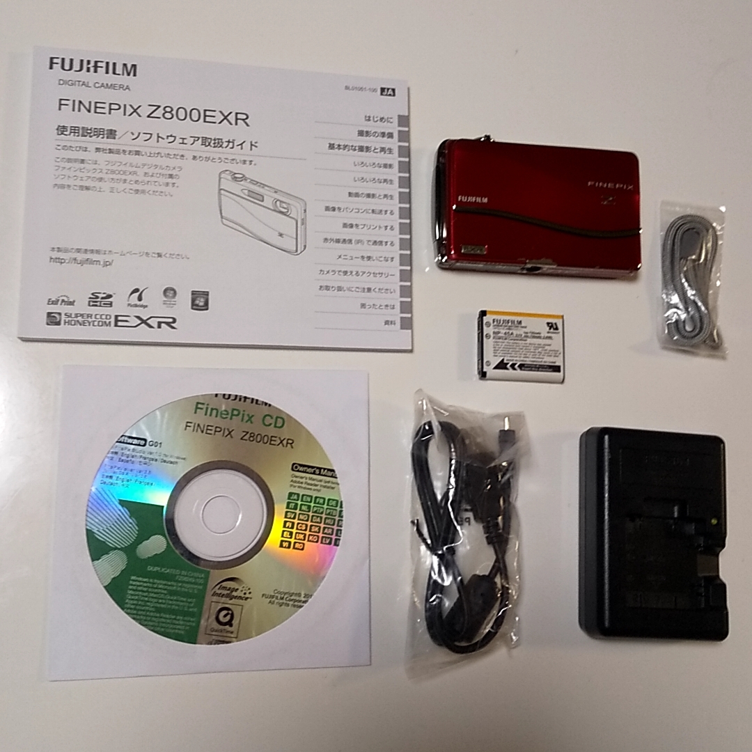 ラウンド FUJIFILM Z800EXR 動作品 取扱説明書・元箱付属 コンパクト