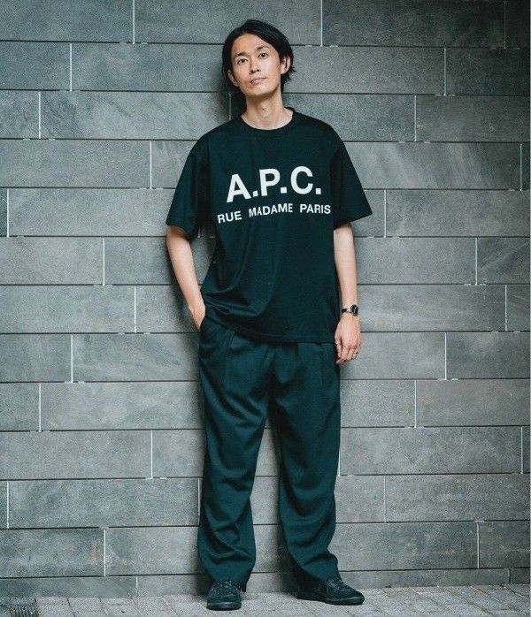 A P C エディフィス別注 オーバーサイズロゴプリントTシャツ