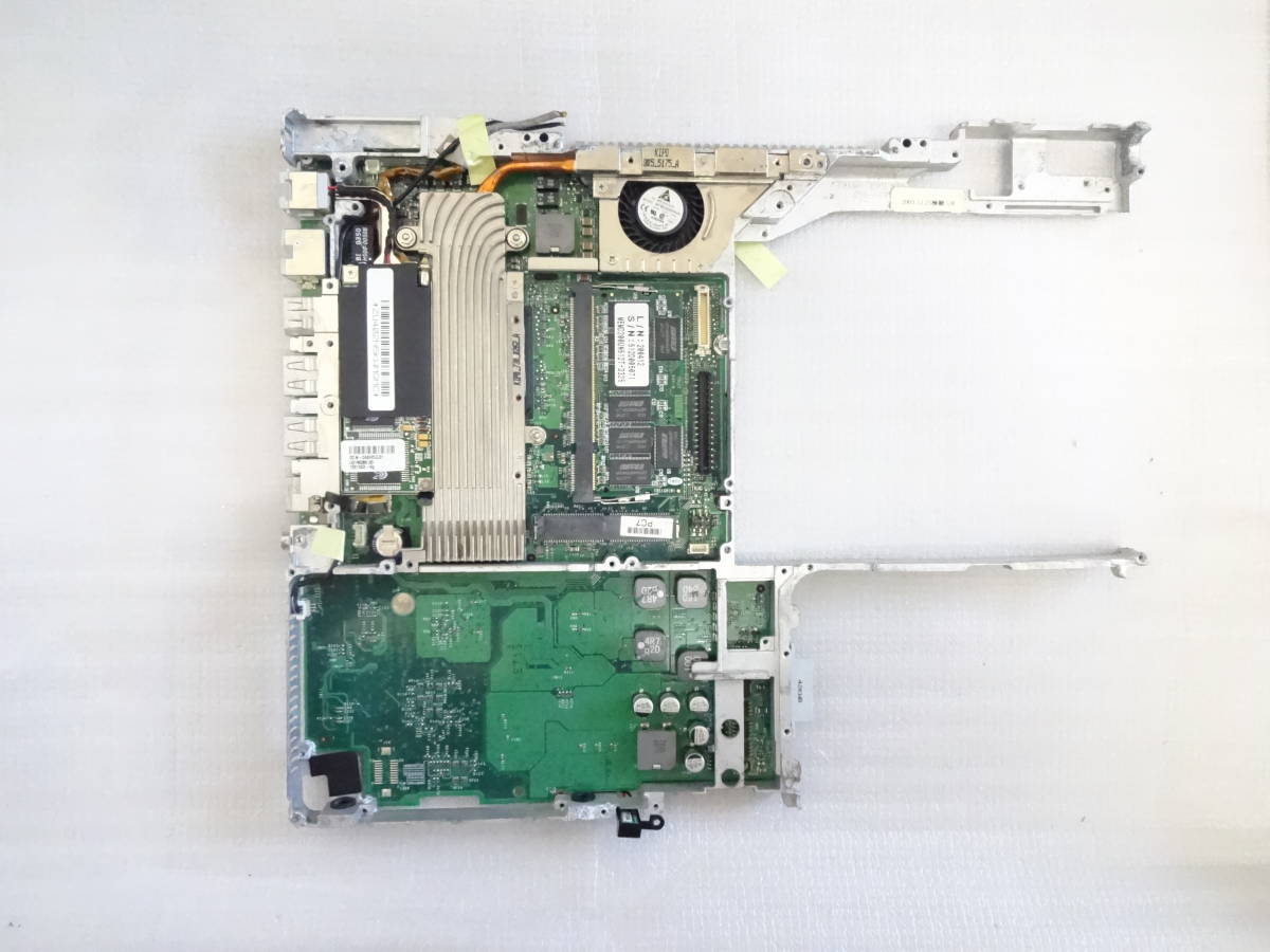 Apple ibook G4 A1054 for logic board CPU PowerPC 7440 G4/ memory 512MB/ fan heat sink attaching used operation goods 