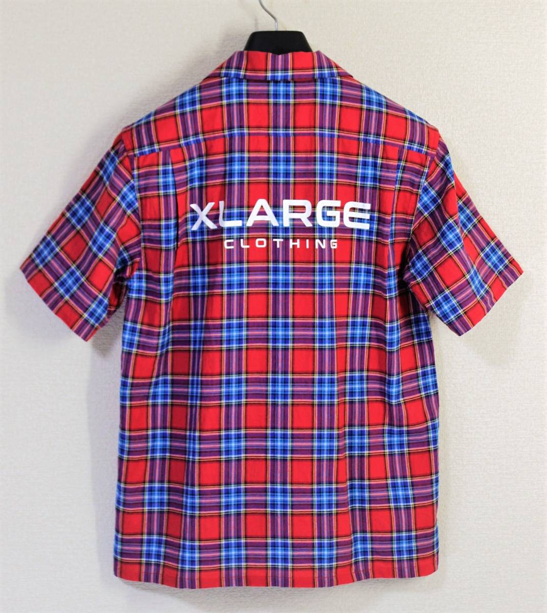 ◆XLARGE エクストララージ◆#01192411 半袖 タータンチェック プリントシャツ:S_画像1