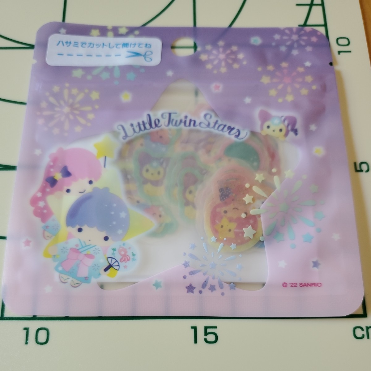 リトルツインスターズ 夏シール (和風) キキララ　10柄×4枚　計40枚入り　正規サンリオ社製品　SANRIO_画像1