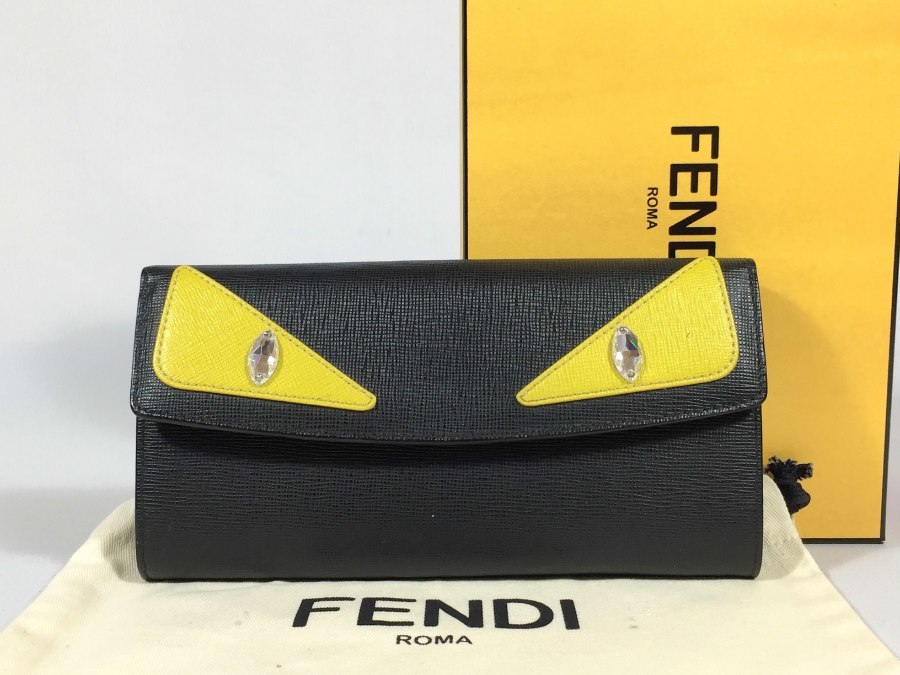 Fendi レザーモンスター ウォレット 長財布-