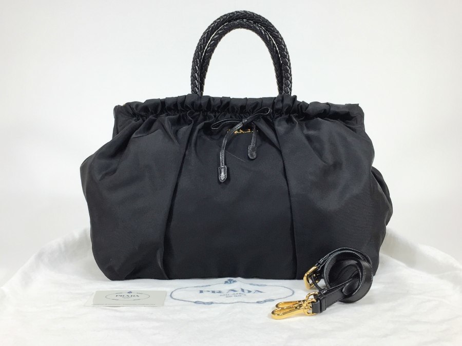 高品質の激安 トートバッグ プラダ ナイロン×レザー 返品保証 【極美品