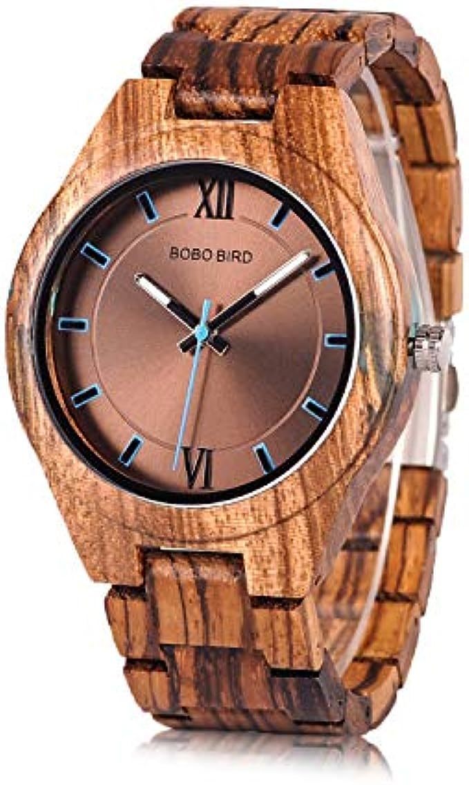 BOBO BIRD　木製腕時計 メンズ 日本製クオーツ アナログ表示 ファッション 復古 天然木腕時計 男性 プレゼント 贈り物