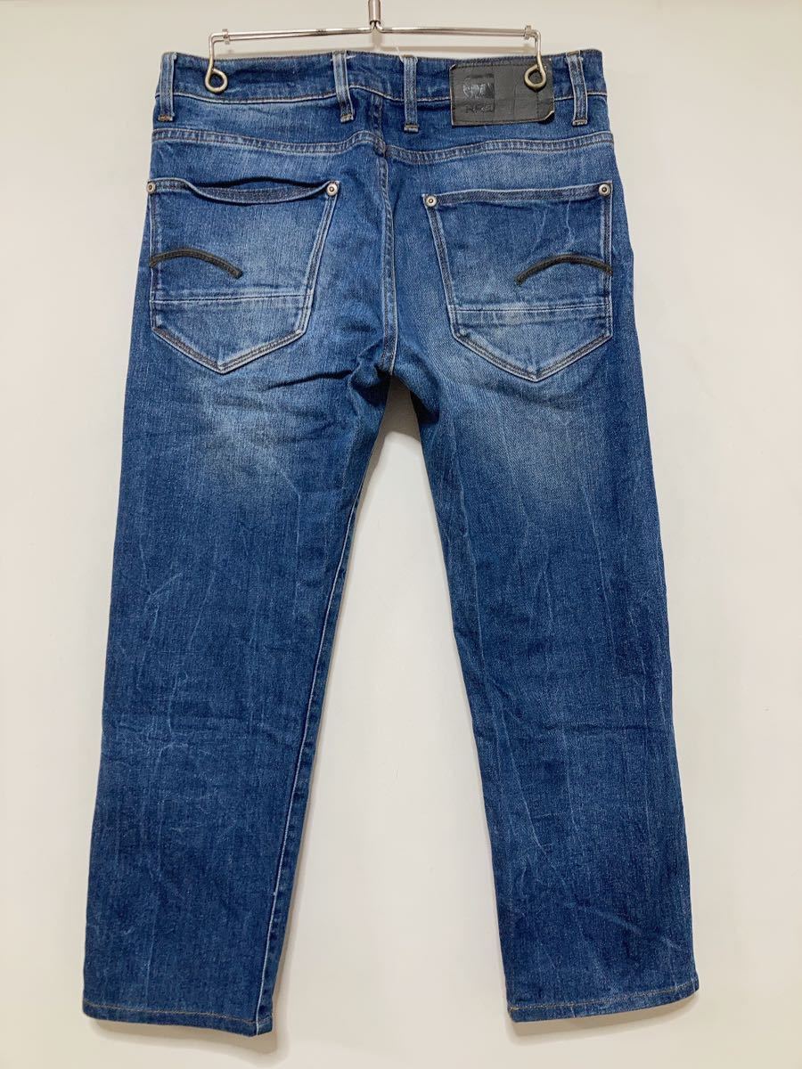 Y-1016 G-STAR RAW ジースターロウ REVEND デニムパンツ W30 ユーズド加工 股下短め ジーンズ ジーパン_画像2