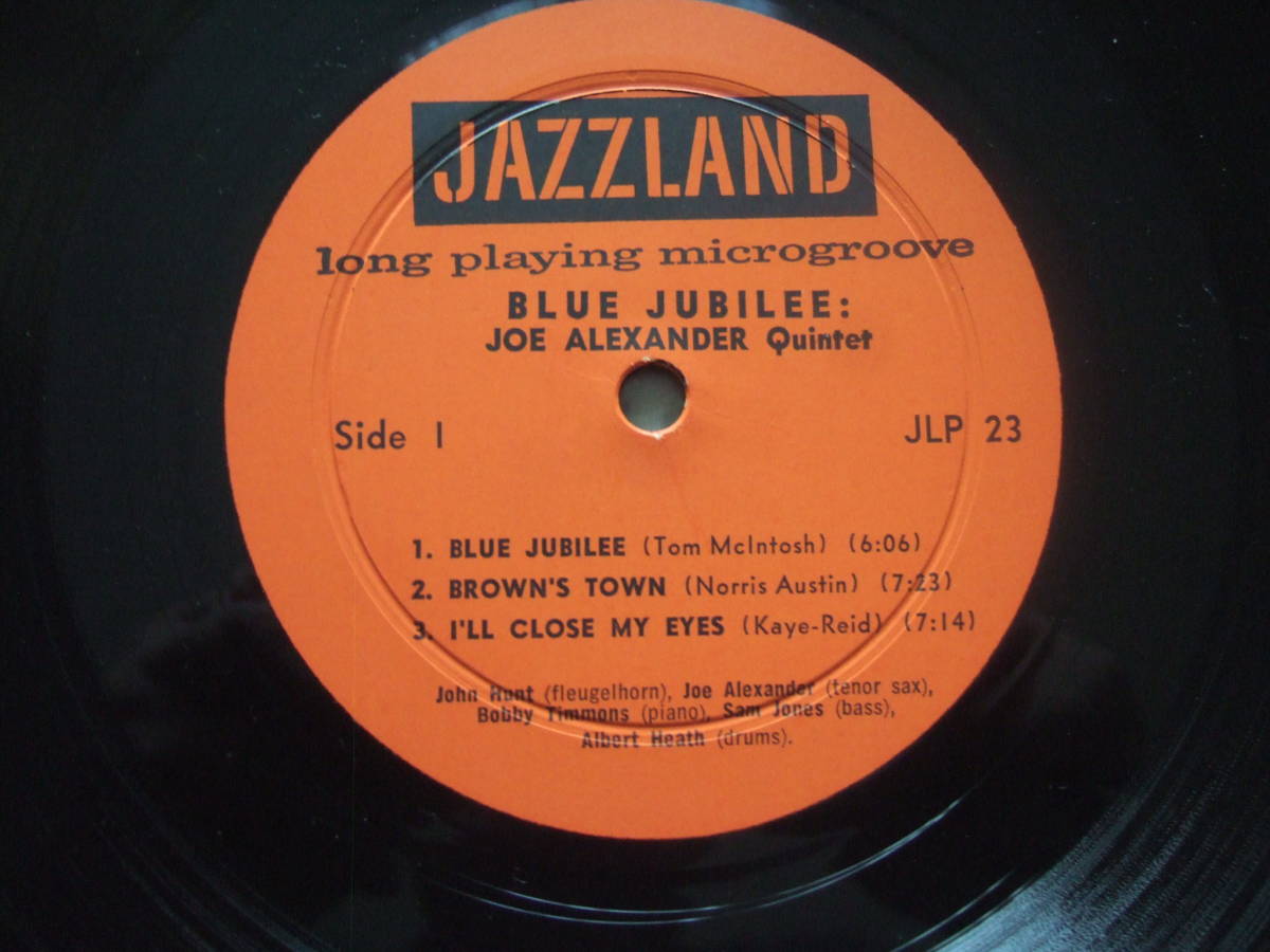 Jazzland Joe Alexander/Blue Jubilee 美盤_画像4