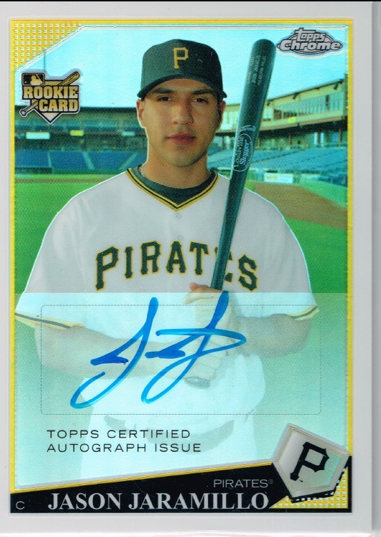 2枚セット Jason Jaramillo PIT 2009 Topps Chrome RC Refractor Rookie Autograph /499 直筆サイン + Series 2 Rookie Card RC 二枚セット_画像2