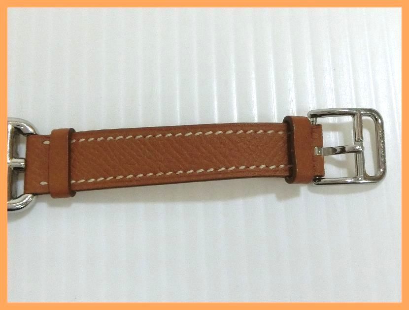 2308★SF-1051★稼働品！HERMES エルメス CC1.210a 腕時計 クォーツ ケープコッド ドゥブル トゥール 電池交換済み　中古_画像6