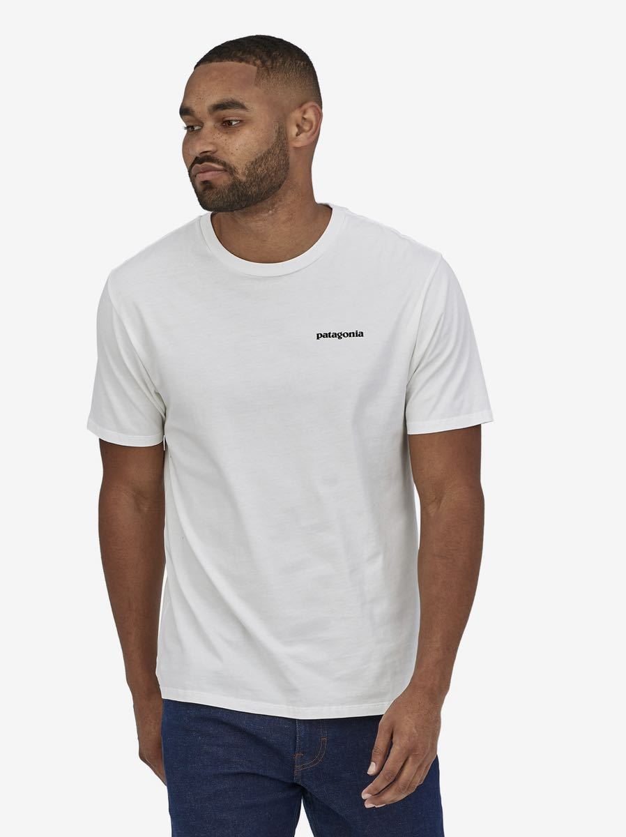 新品 Lサイズ patagonia パタゴニア 半袖Tシャツ T-SHIRT Logo P-6 ORGANIC 白 white 定価5940円の画像3
