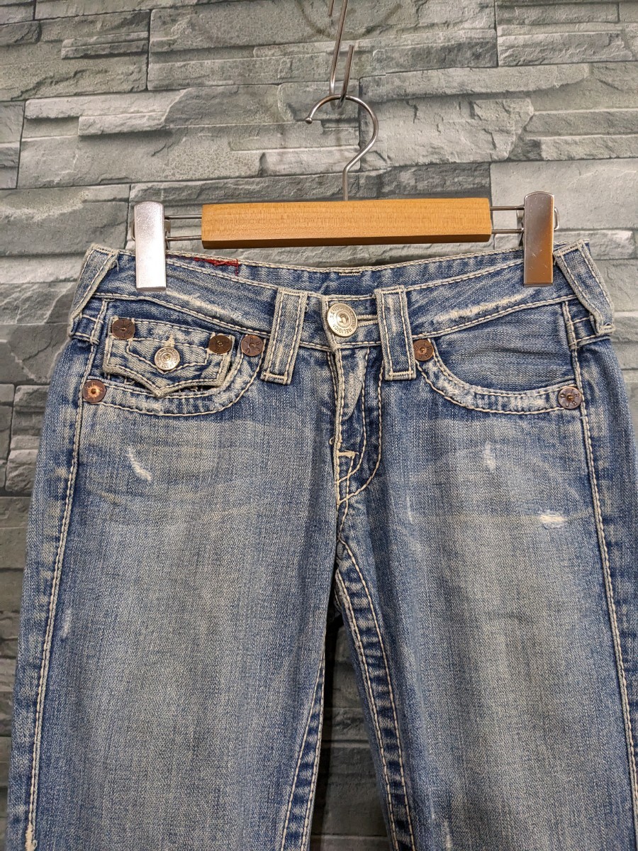 ●送料無料★ TRUE RELIGION　トゥルーレリジョン　デニム　デニムパンツ　ジーンズ　ジーパン　ボトムス　MADE IN USA　サイズ24_画像2