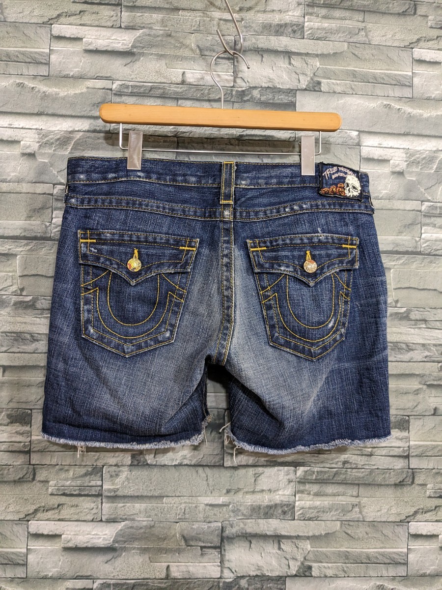 ●送料無料★ TRUE RELIGION　トゥルーレリジョン　デニム　ショートパンツ　ハーフパンツ　ジーンズ　ボトムス　MADE IN USA　サイズ31_画像5