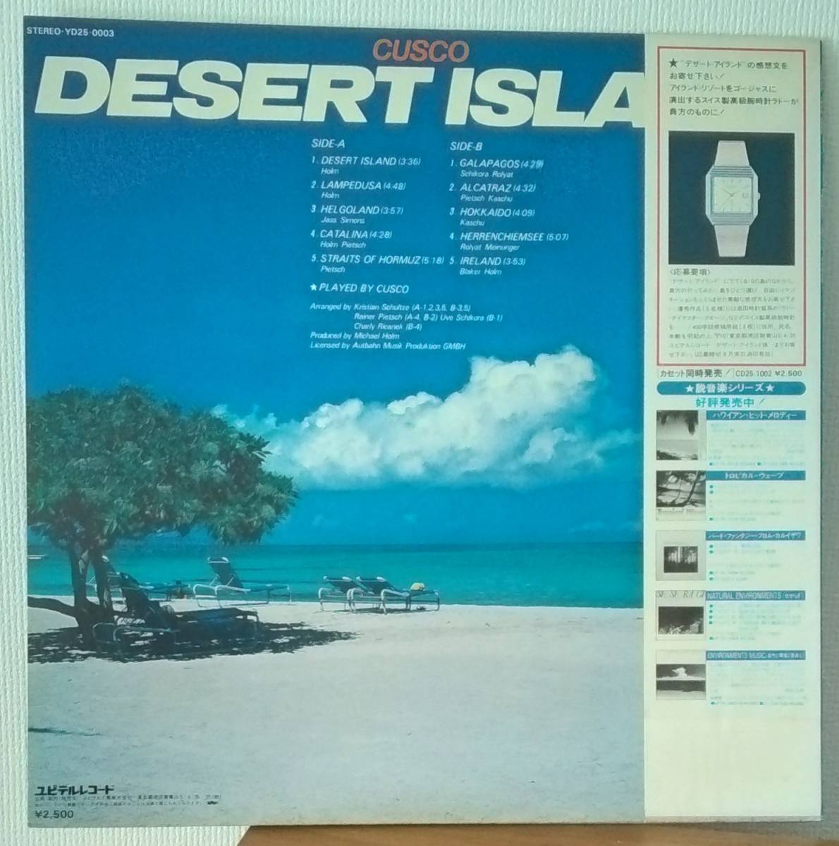 LP(帯付き・ヒーリング・'81年盤) クスコ CUSCO / デザート アイランド