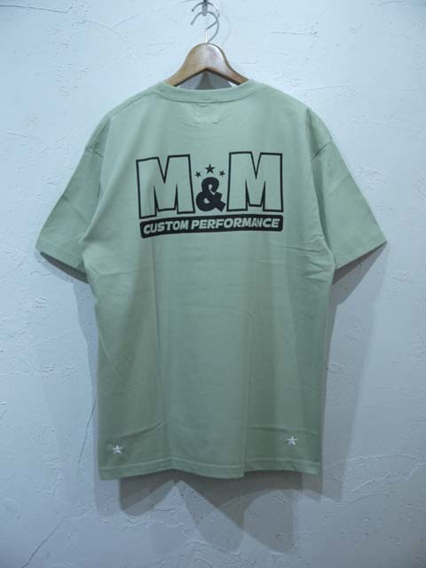 M&M PRINT S/S T-SHIRT(23-MT-014)/S.GREEN（XL）/新品未使用品