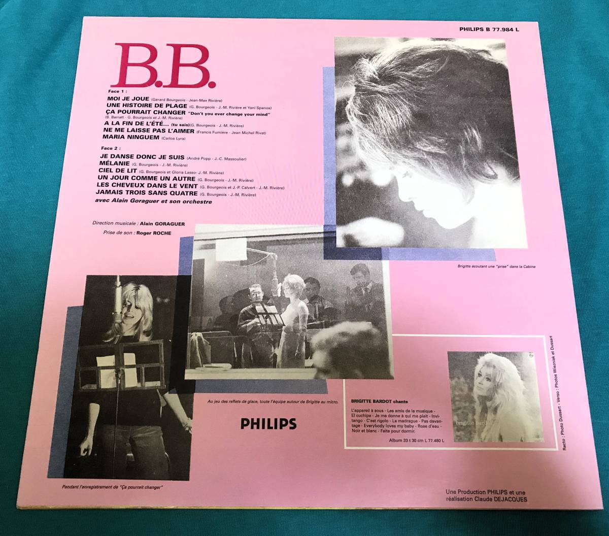 LP●Brigitte Bardot / B.B. FRANCE盤 B 77.984 Lの画像2