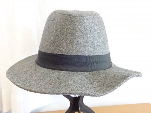 ... ヒデトレーディング ... メンズ・紳士　中折れハット　フェドラハット　灰色帽子　サイズ５７cm〜５９cm　キャップ　帽子　タグ付_画像2