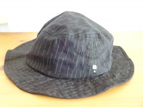 △ KOSTON ▽ メンズ・レディース　サハリハット　黒色模様入　サイズ５７・５cm　キャップ　帽子　コットン帽_画像6